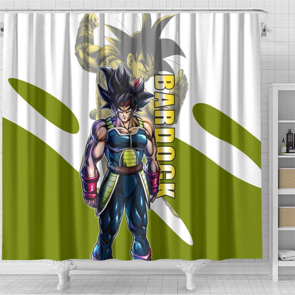Bardock Saiyan Legacy Shower Curtain Classic Anime Battle Style