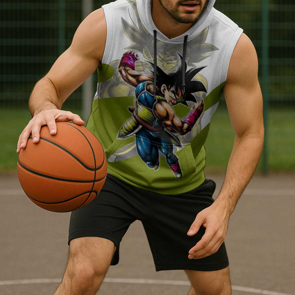 Bardock Saiyan Legacy Sleeveless Hoodie Classic Anime Battle Style