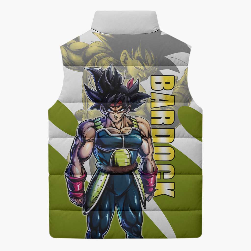 Bardock Saiyan Legacy Sleeveless Puffer Jacket Classic Anime Battle Style