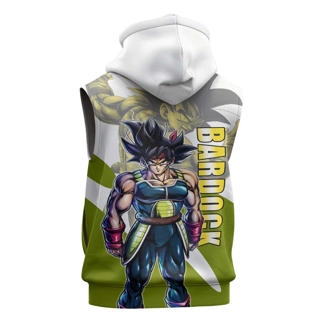 Bardock Saiyan Legacy Sleeveless Zip Hoodie Classic Anime Battle Style