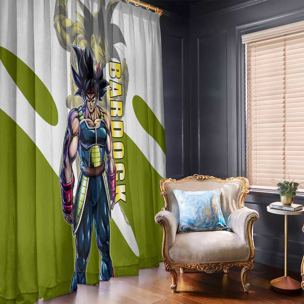Bardock Saiyan Legacy Window Curtain Classic Anime Battle Style