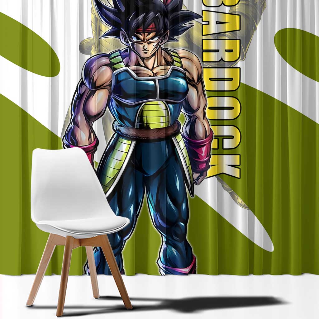 Bardock Saiyan Legacy Window Curtain Classic Anime Battle Style