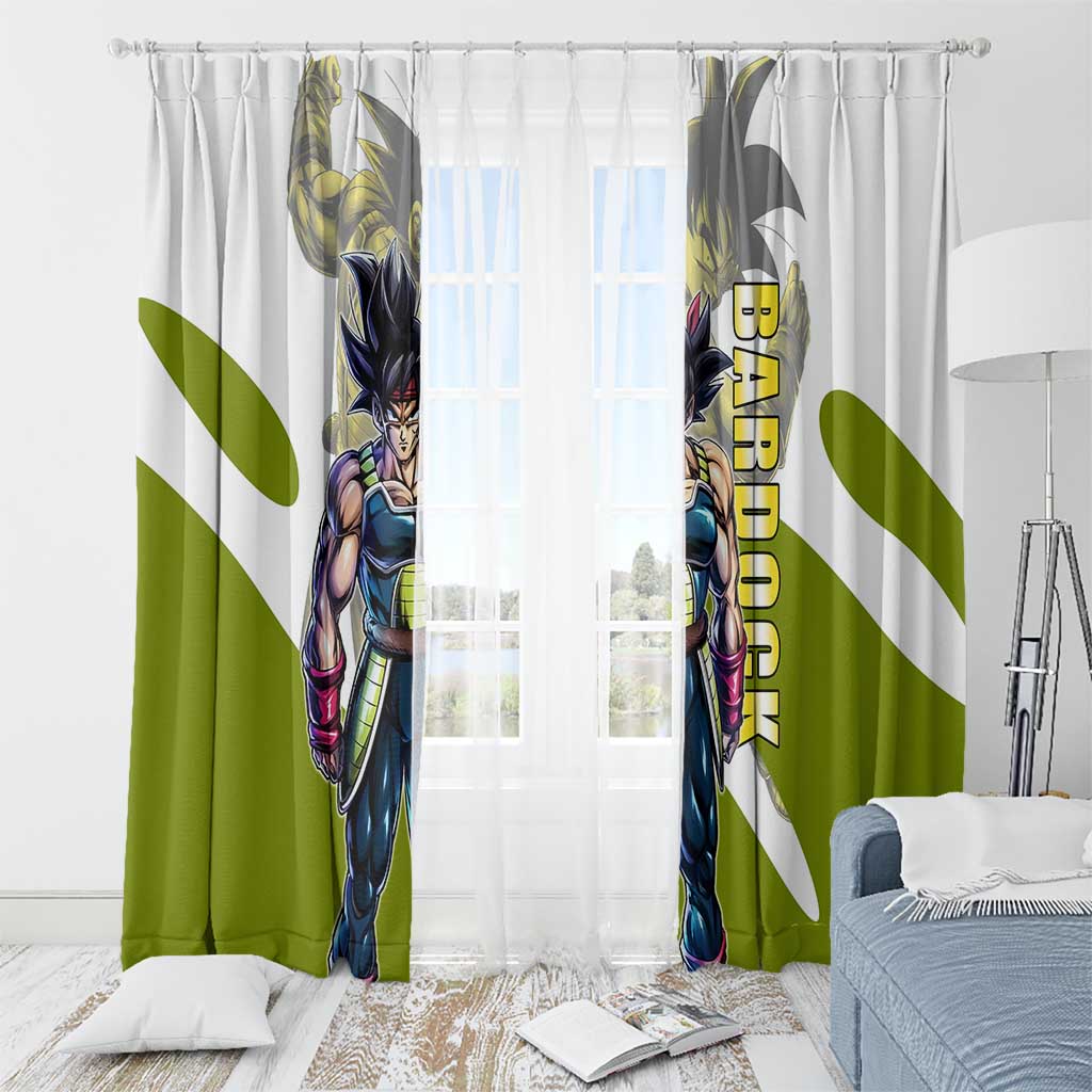Bardock Saiyan Legacy Window Curtain Classic Anime Battle Style