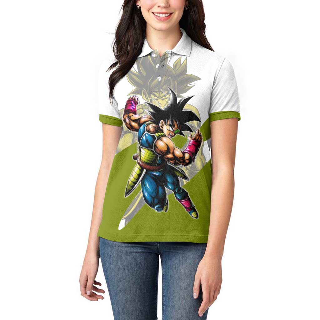 Bardock Saiyan Legacy Women Polo Shirt Classic Anime Battle Style