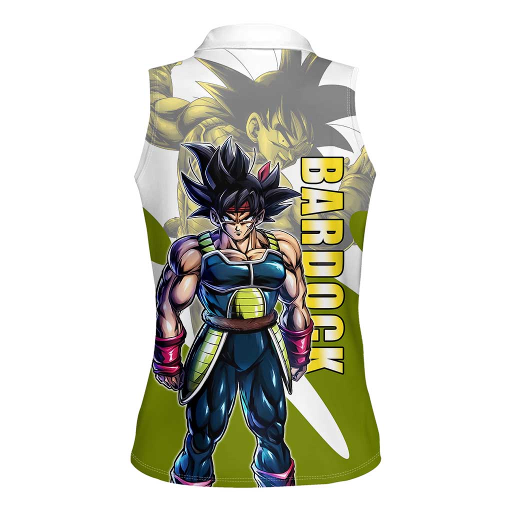 Bardock Saiyan Legacy Women Sleeveless Polo Shirt Classic Anime Battle Style