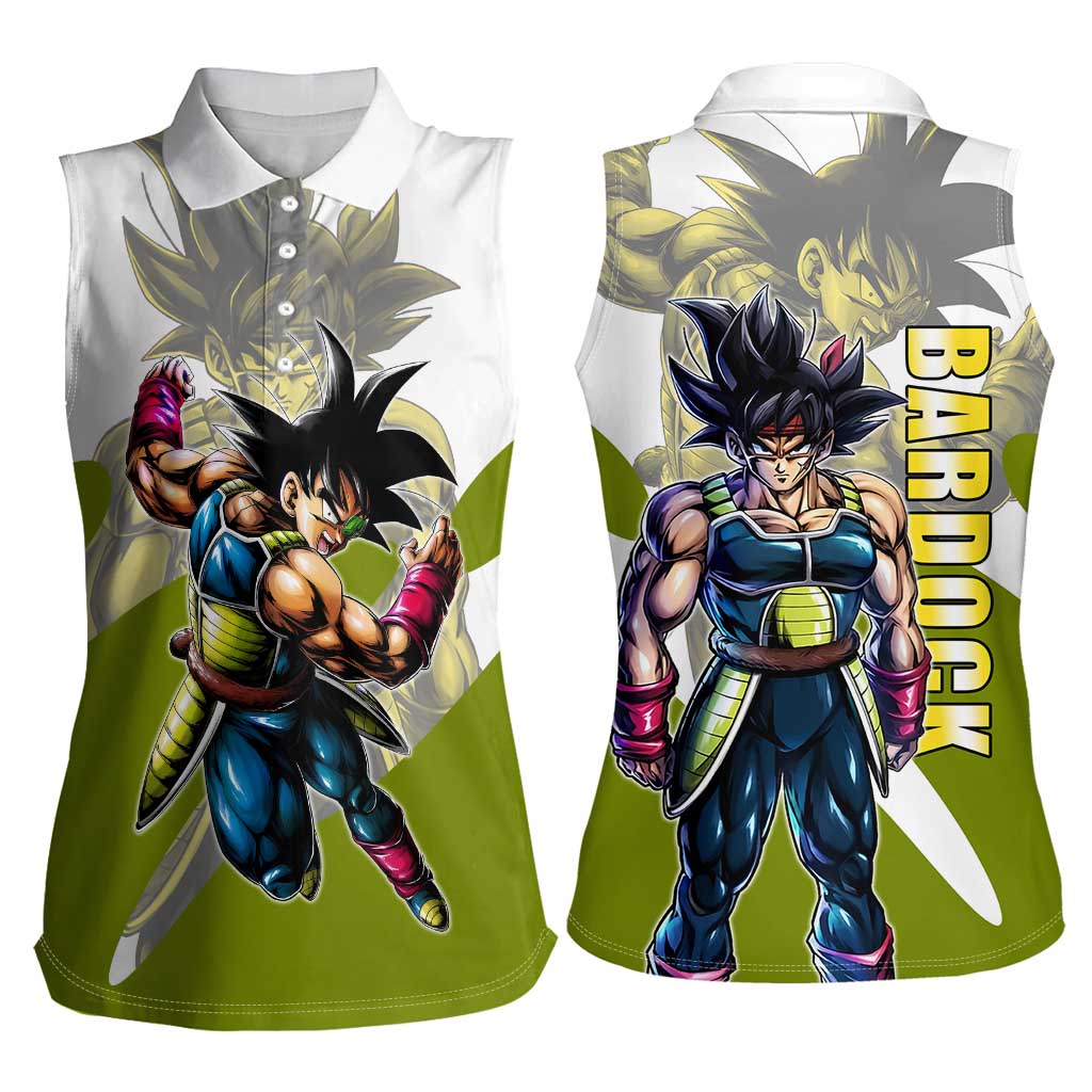 Bardock Saiyan Legacy Women Sleeveless Polo Shirt Classic Anime Battle Style