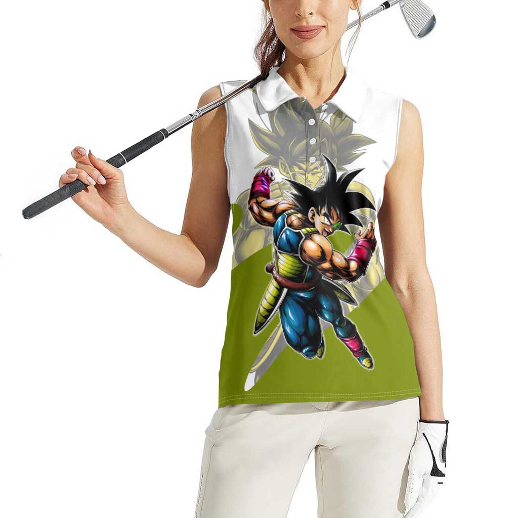 Bardock Saiyan Legacy Women Sleeveless Polo Shirt Classic Anime Battle Style