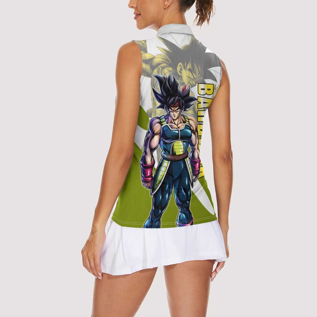 Bardock Saiyan Legacy Women Sleeveless Polo Shirt Classic Anime Battle Style