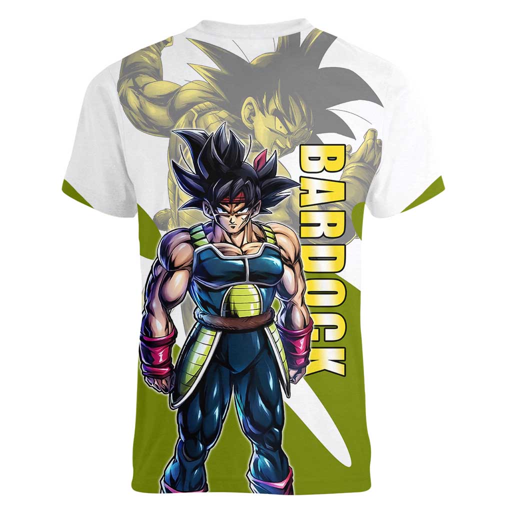 Bardock Saiyan Legacy Women V-Neck T-Shirt Classic Anime Battle Style