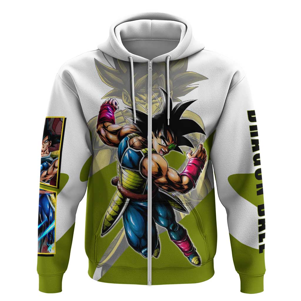 Bardock Saiyan Legacy Zip Hoodie Classic Anime Battle Style
