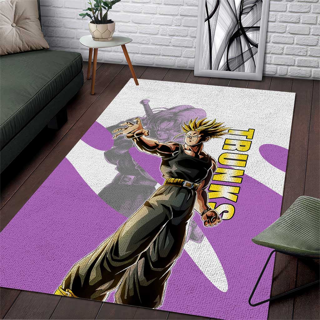 Trunks Time Warrior Area Rug Dynamic Anime Sword Style