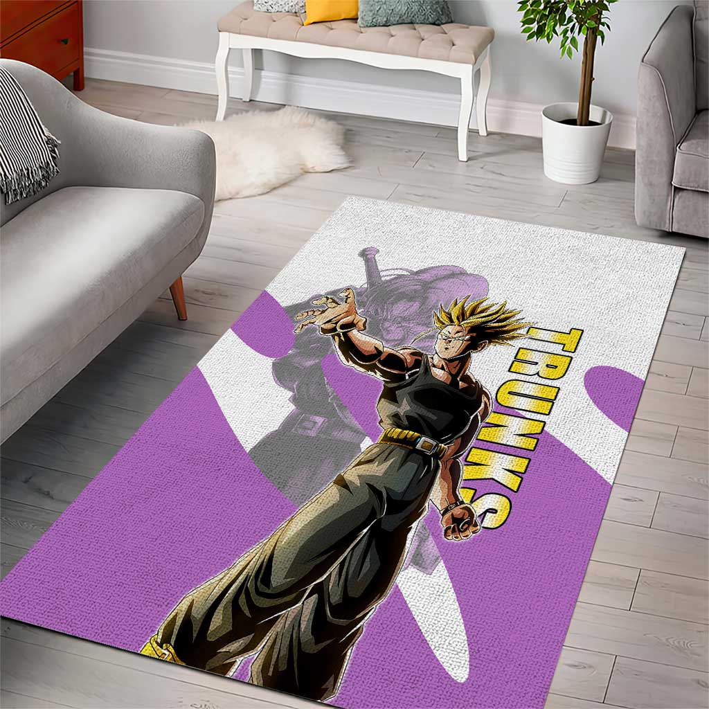 Trunks Time Warrior Area Rug Dynamic Anime Sword Style