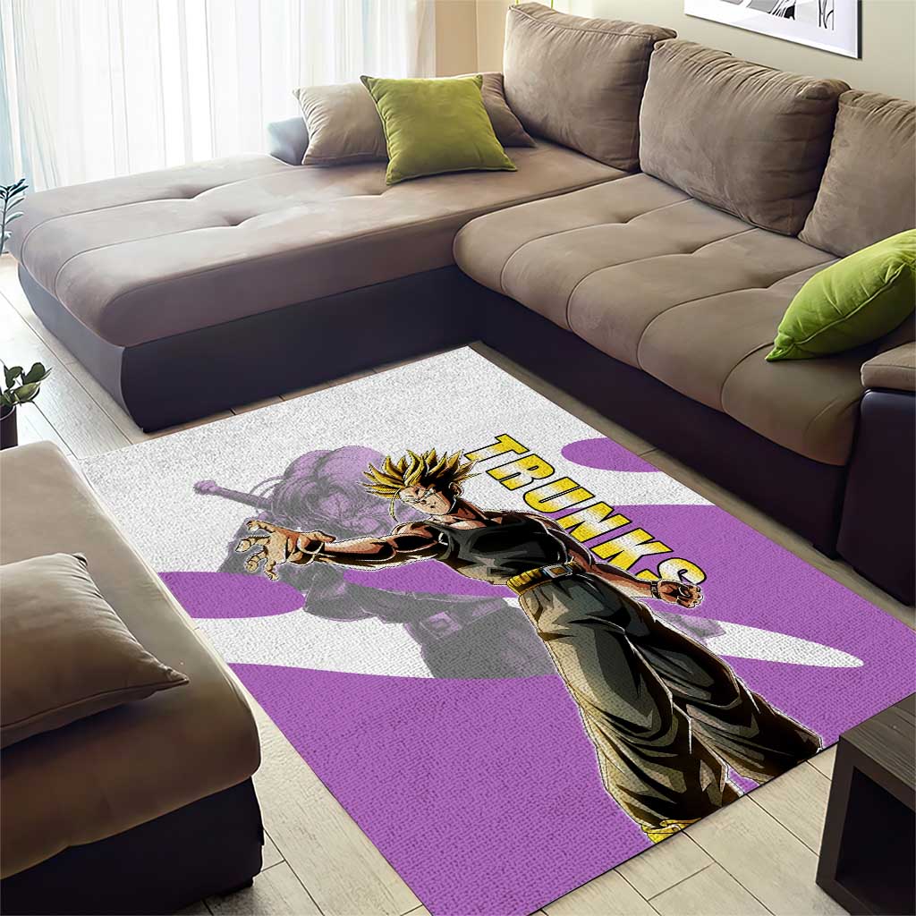 Trunks Time Warrior Area Rug Dynamic Anime Sword Style