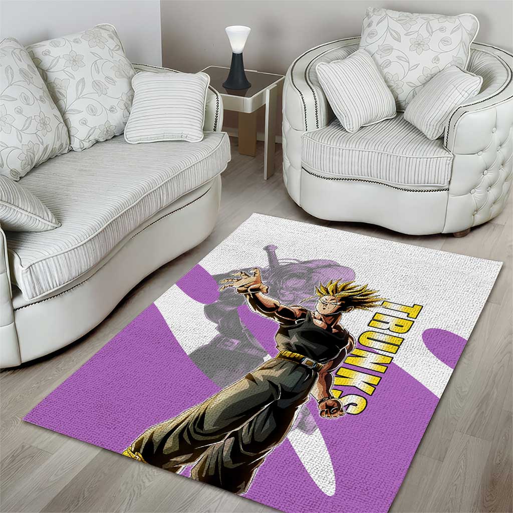 Trunks Time Warrior Area Rug Dynamic Anime Sword Style