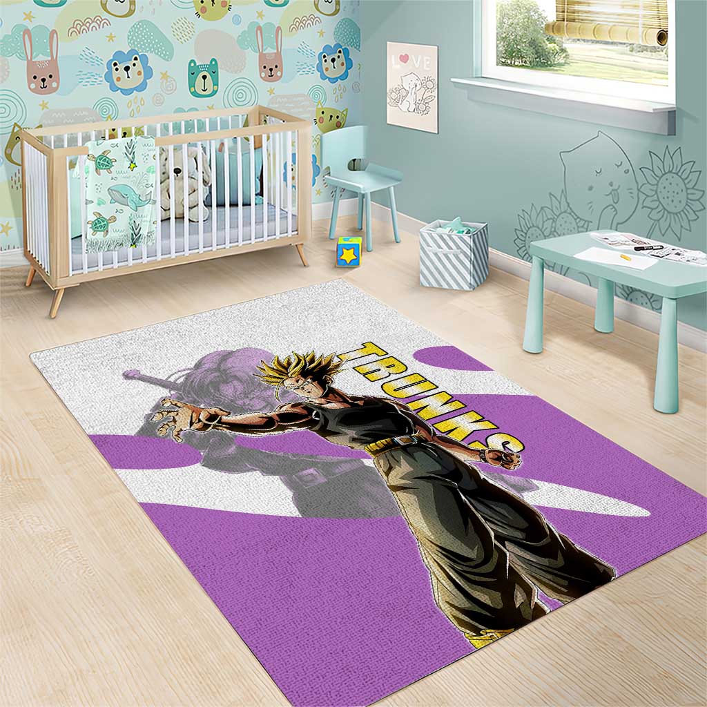 Trunks Time Warrior Area Rug Dynamic Anime Sword Style