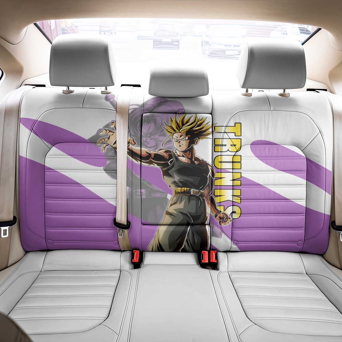 Trunks Time Warrior Back Car Seat Cover Dynamic Anime Sword Style