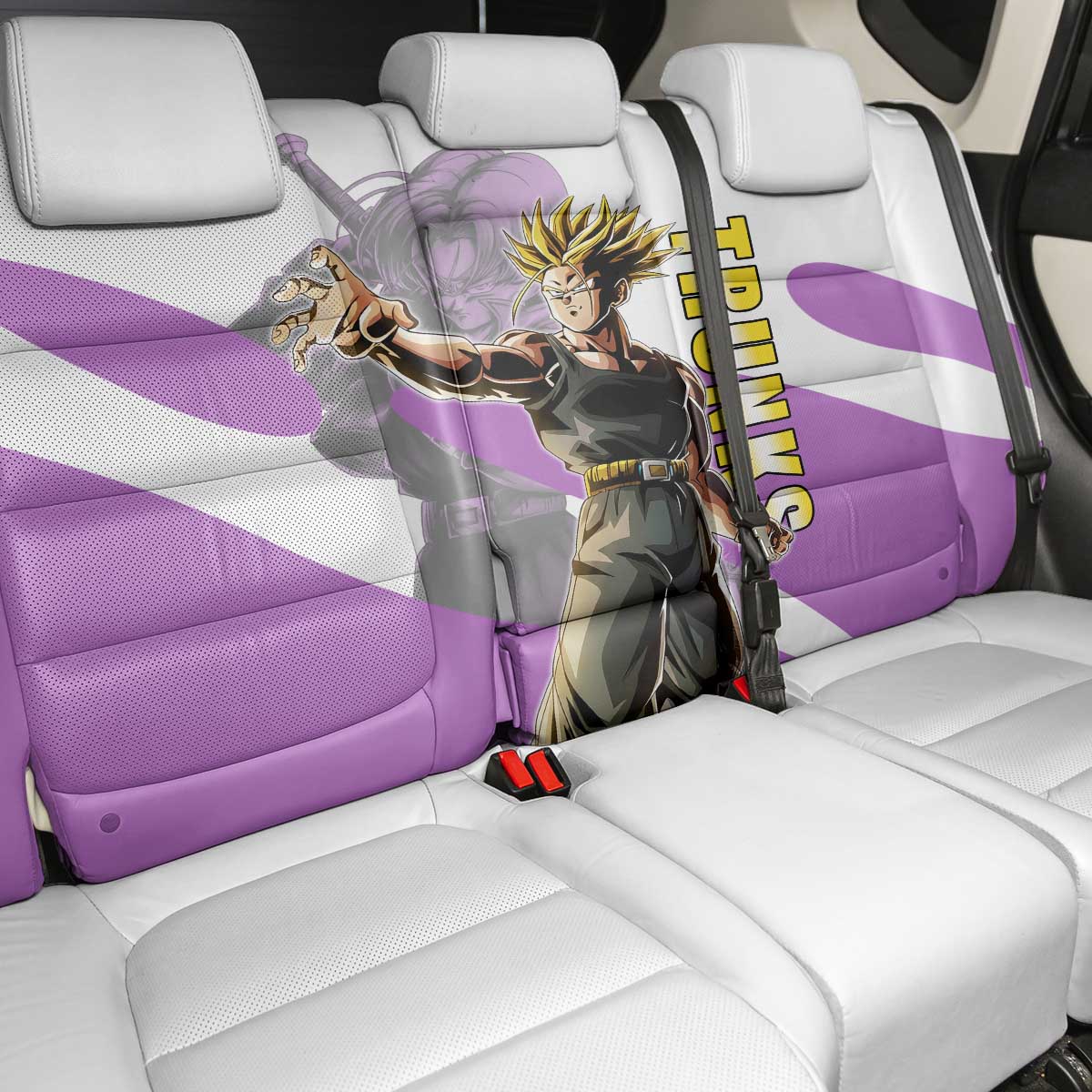 Trunks Time Warrior Back Car Seat Cover Dynamic Anime Sword Style