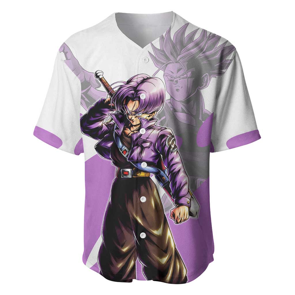 Trunks Time Warrior Baseball Jersey Dynamic Anime Sword Style