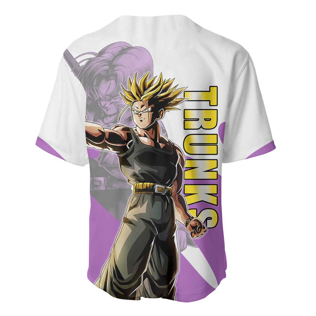 Trunks Time Warrior Baseball Jersey Dynamic Anime Sword Style