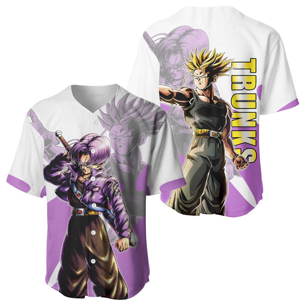 Trunks Time Warrior Baseball Jersey Dynamic Anime Sword Style