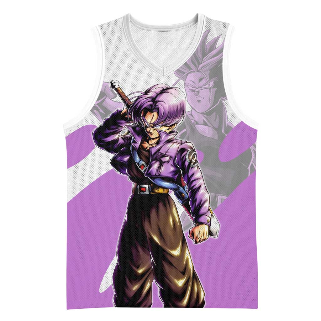 Trunks Time Warrior Basketball Jersey Dynamic Anime Sword Style
