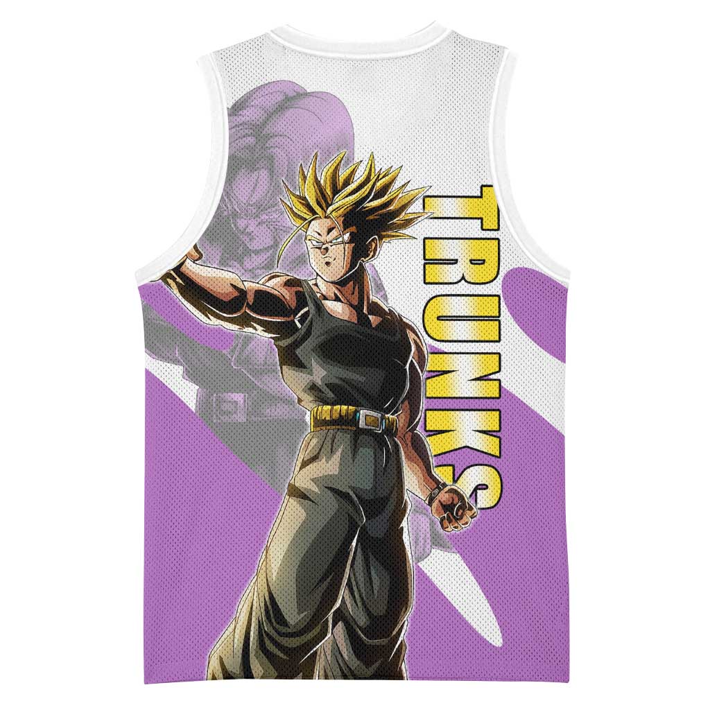 Trunks Time Warrior Basketball Jersey Dynamic Anime Sword Style