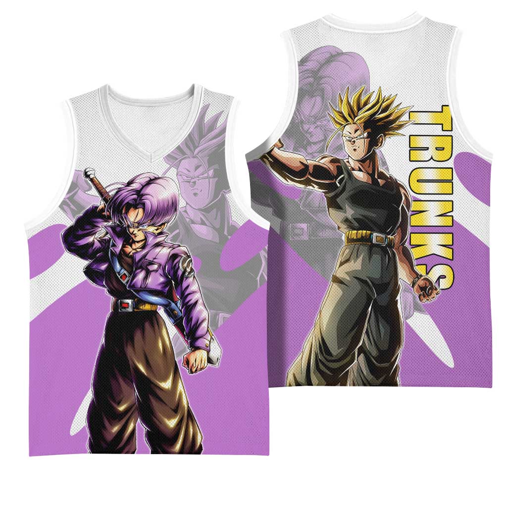 Trunks Time Warrior Basketball Jersey Dynamic Anime Sword Style