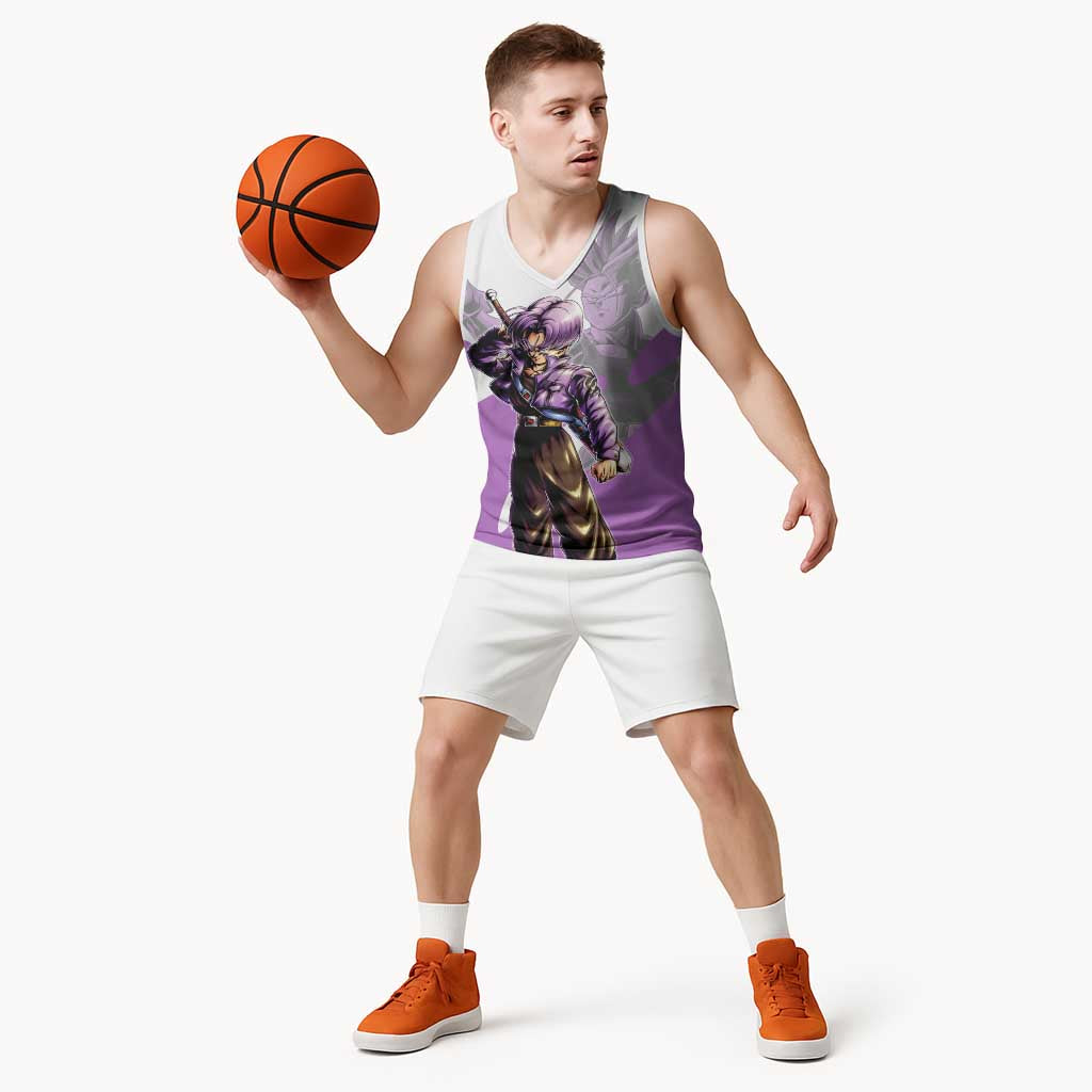 Trunks Time Warrior Basketball Jersey Dynamic Anime Sword Style