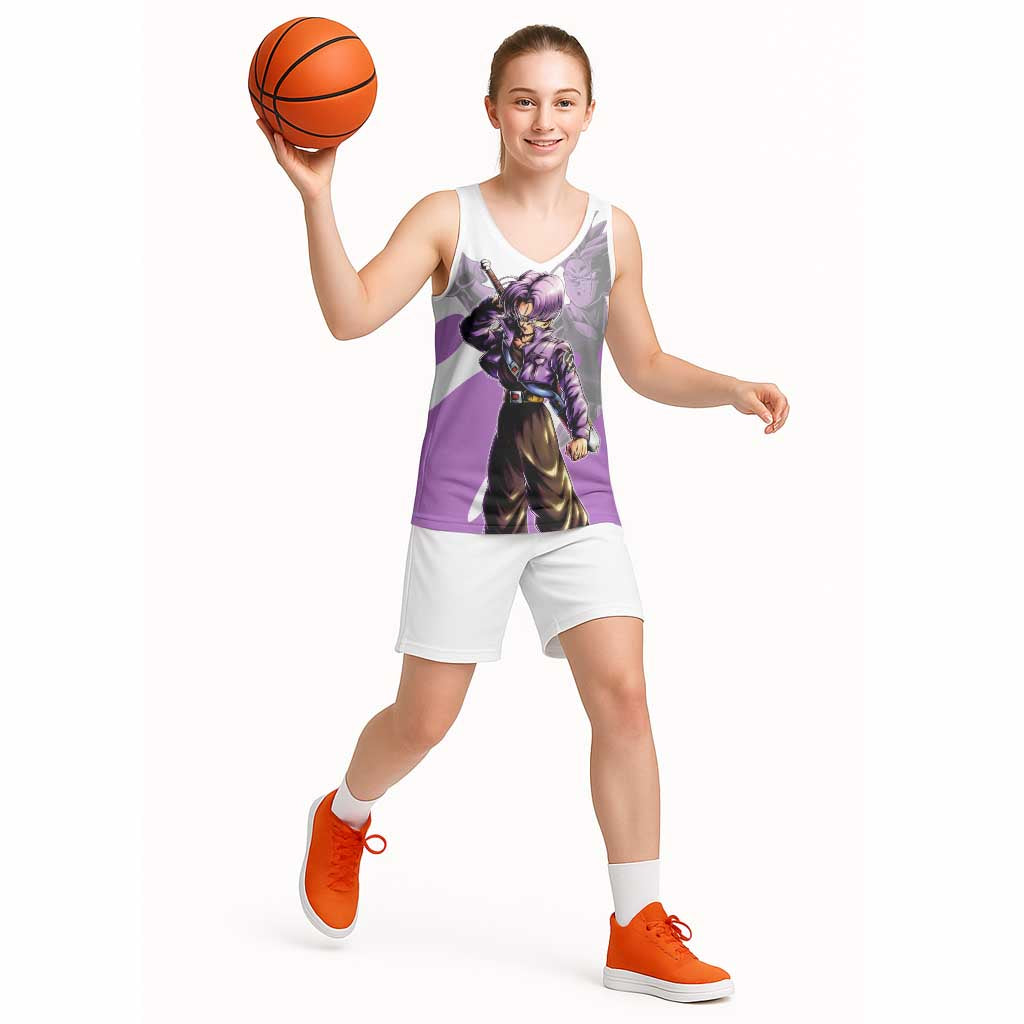 Trunks Time Warrior Basketball Jersey Dynamic Anime Sword Style