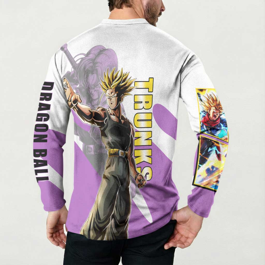 Trunks Time Warrior Button Sweatshirt Dynamic Anime Sword Style
