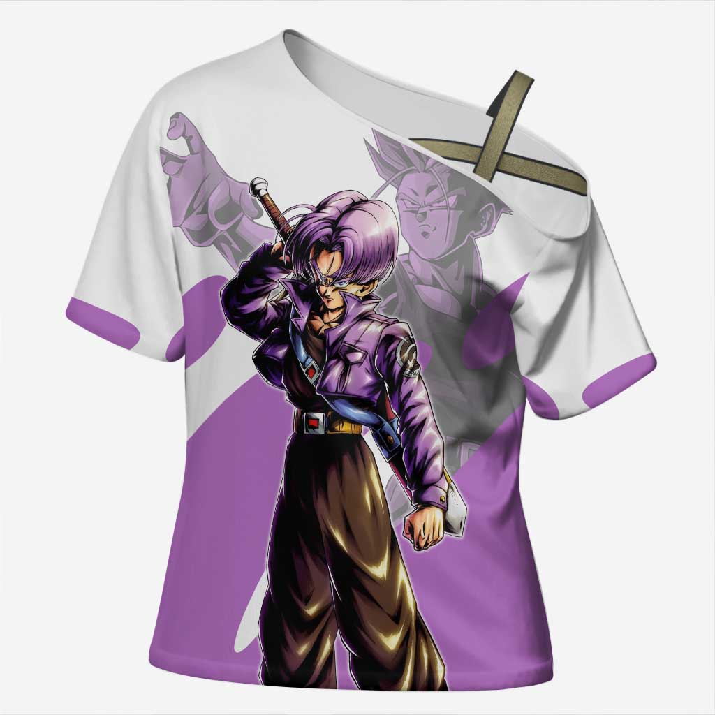 Trunks Time Warrior Cross Shoulder Shirt Dynamic Anime Sword Style