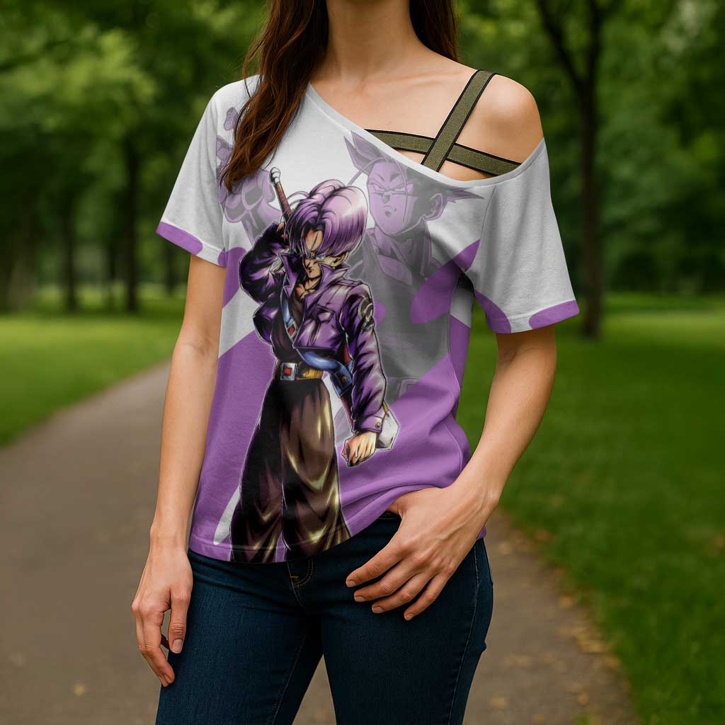 Trunks Time Warrior Cross Shoulder Shirt Dynamic Anime Sword Style
