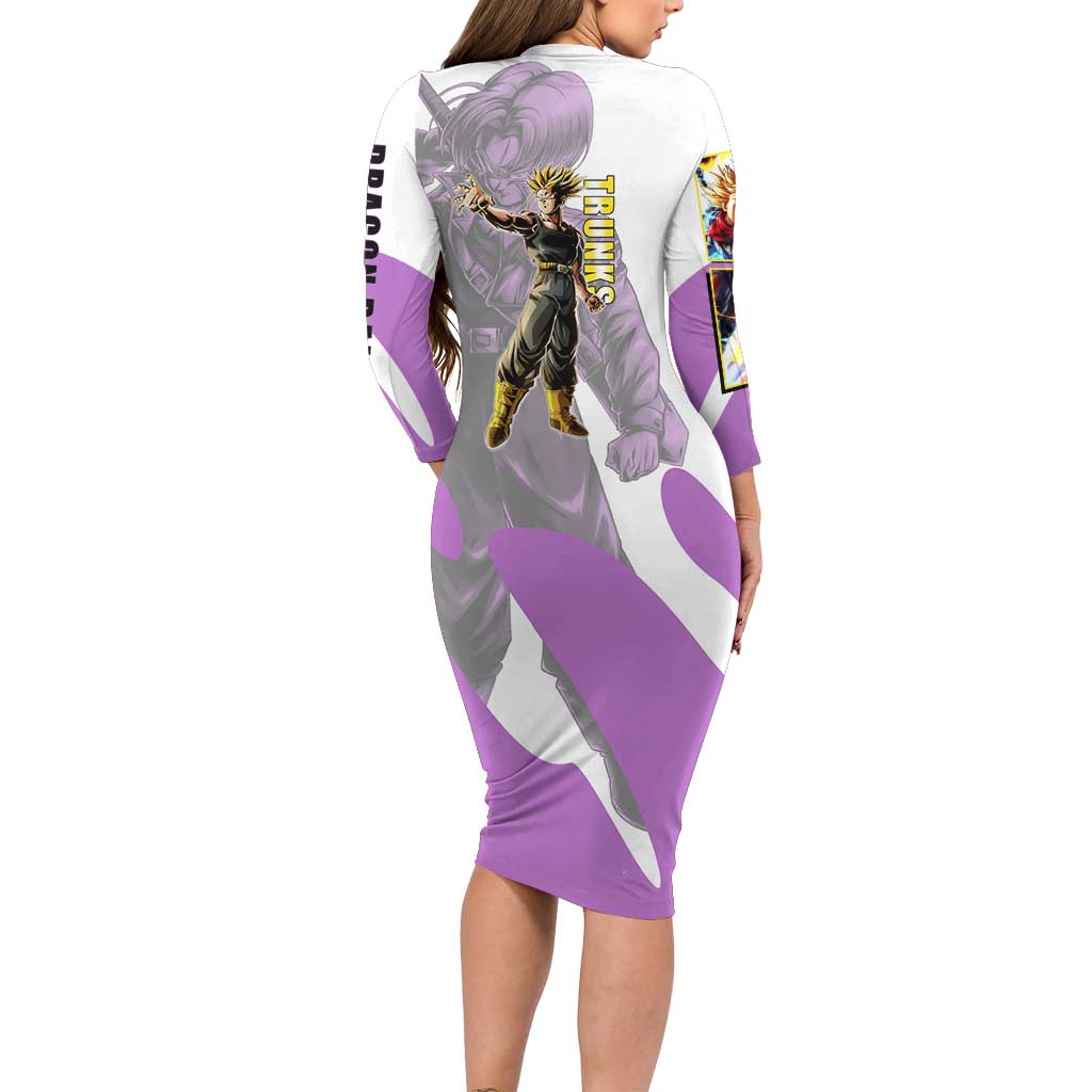 Trunks Time Warrior Family Matching Long Sleeve Bodycon Dress and Hawaiian Shirt Dynamic Anime Sword Style