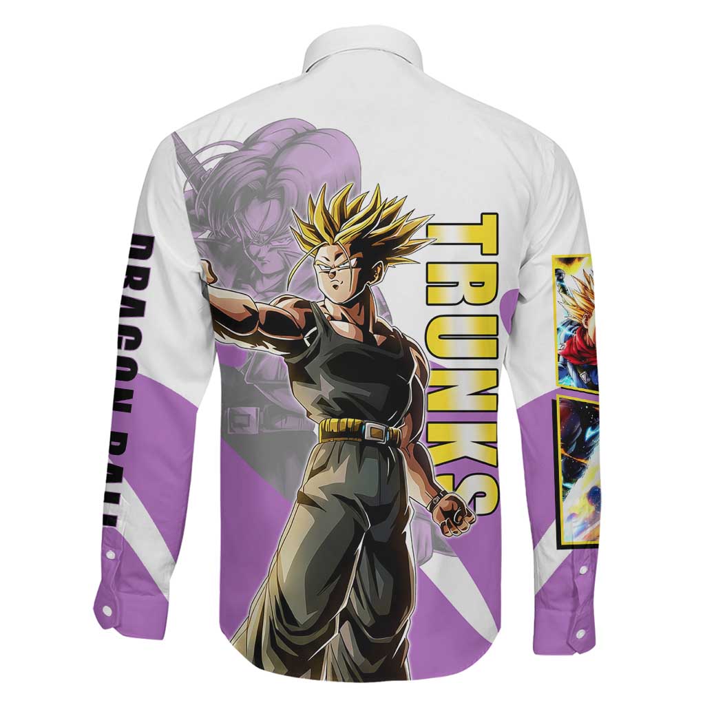 Trunks Time Warrior Family Matching Off Shoulder Maxi Dress and Hawaiian Shirt Dynamic Anime Sword Style