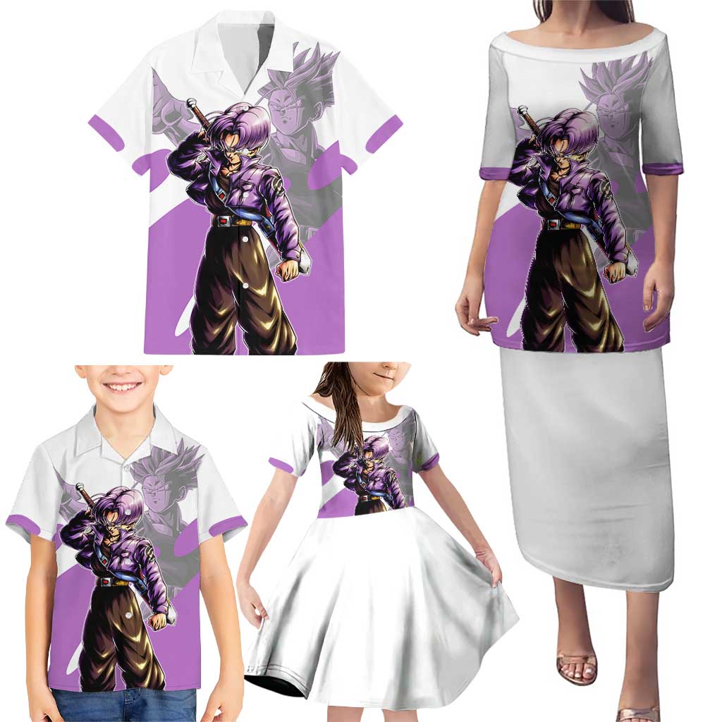 Trunks Time Warrior Family Matching Puletasi and Hawaiian Shirt Dynamic Anime Sword Style