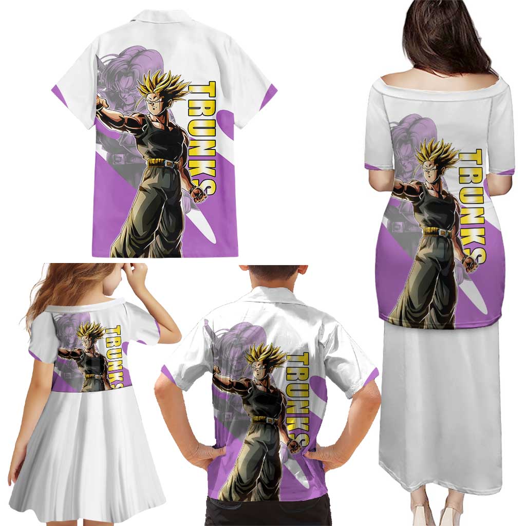 Trunks Time Warrior Family Matching Puletasi and Hawaiian Shirt Dynamic Anime Sword Style