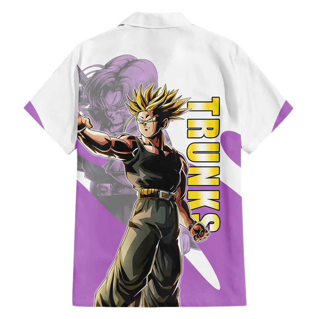 Trunks Time Warrior Family Matching Summer Maxi Dress and Hawaiian Shirt Dynamic Anime Sword Style