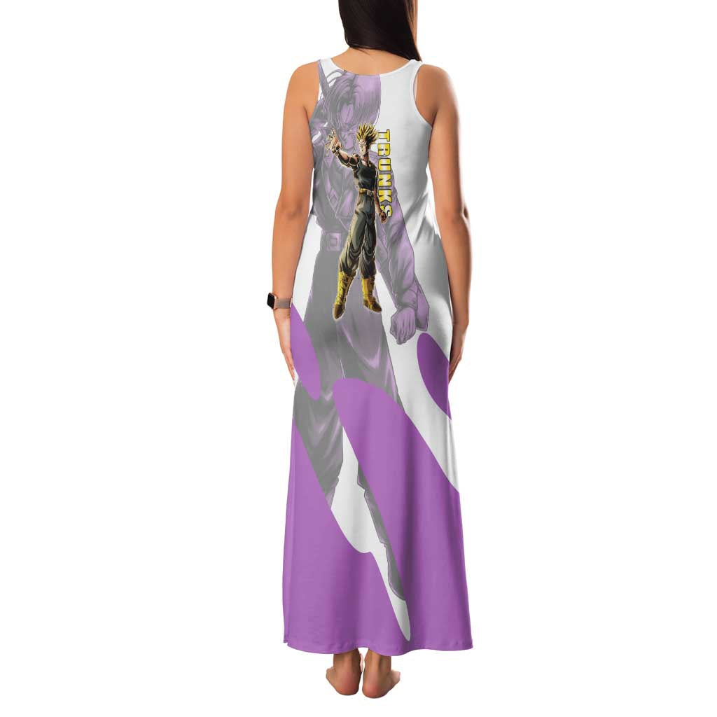 Trunks Time Warrior Family Matching Tank Maxi Dress and Hawaiian Shirt Dynamic Anime Sword Style
