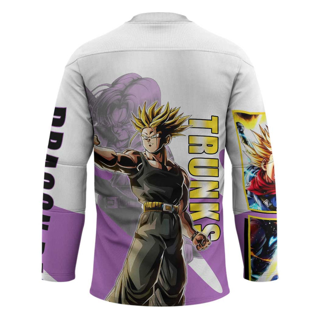 Trunks Time Warrior Hockey Jersey Dynamic Anime Sword Style