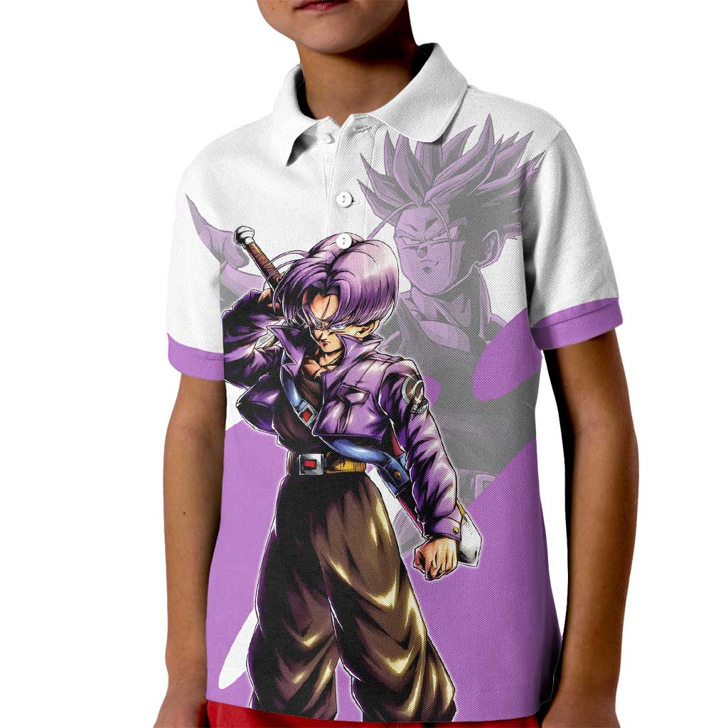Trunks Time Warrior Kid Polo Shirt Dynamic Anime Sword Style