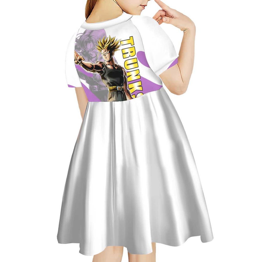 Trunks Time Warrior Kid Short Sleeve Dress Dynamic Anime Sword Style