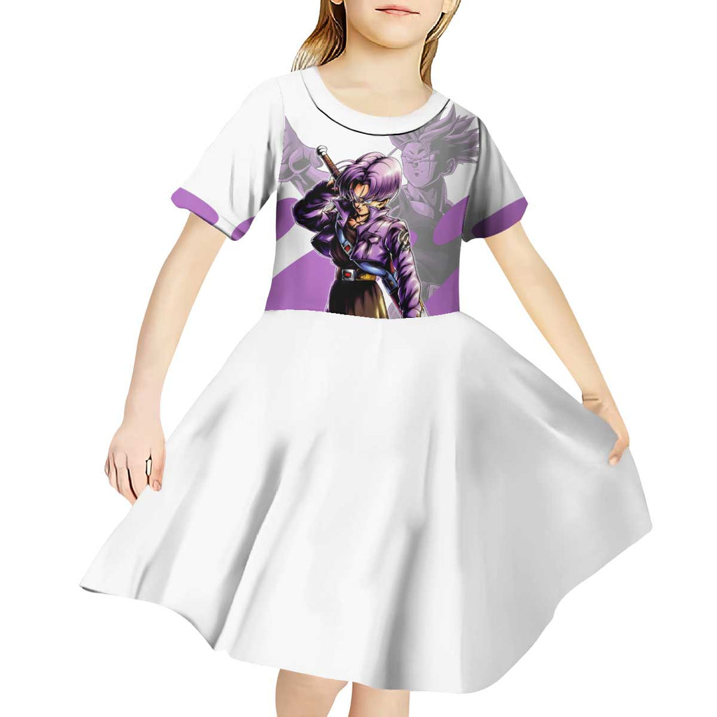 Trunks Time Warrior Kid Short Sleeve Dress Dynamic Anime Sword Style