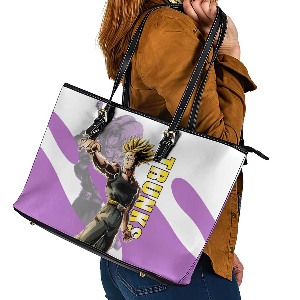 Trunks Time Warrior Leather Tote Bag Dynamic Anime Sword Style