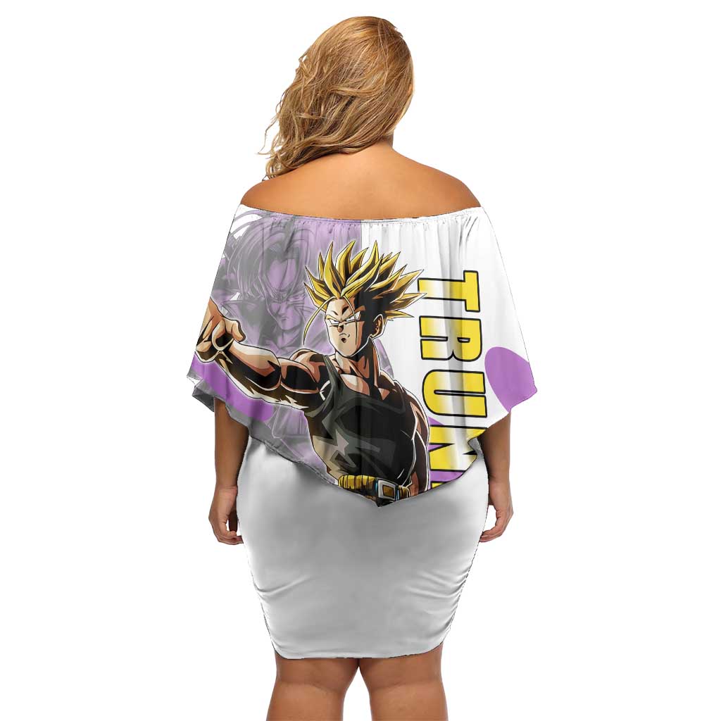 Trunks Time Warrior Off Shoulder Short Dress Dynamic Anime Sword Style