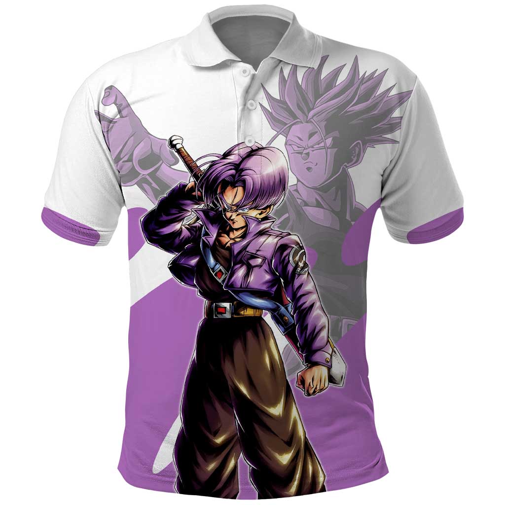 Trunks Time Warrior Polo Shirt Dynamic Anime Sword Style