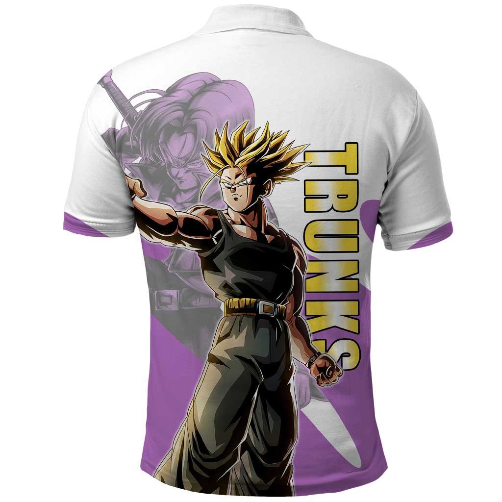 Trunks Time Warrior Polo Shirt Dynamic Anime Sword Style