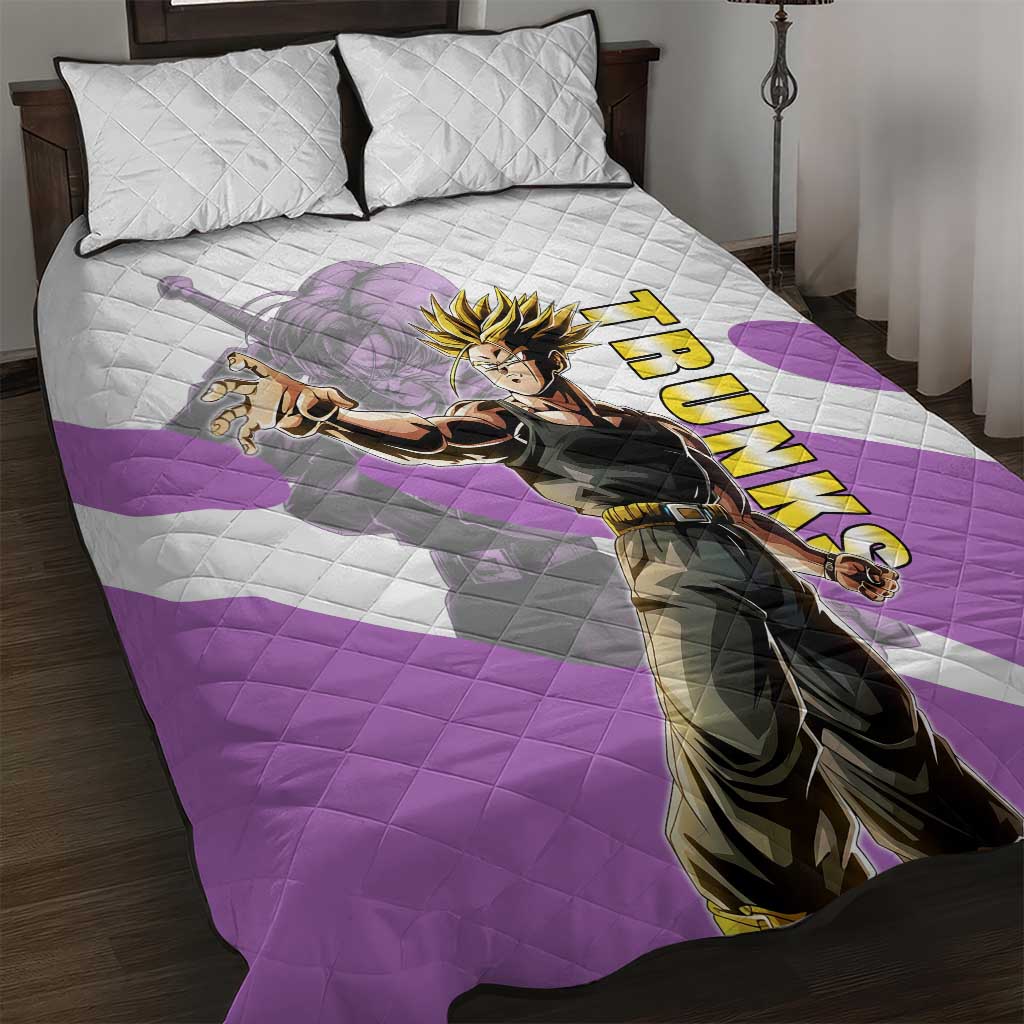 Trunks Time Warrior Quilt Bed Set Dynamic Anime Sword Style