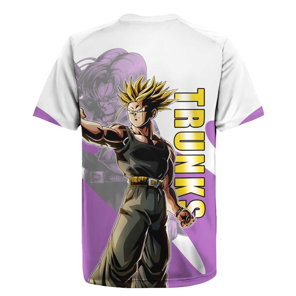Trunks Time Warrior Rugby Jersey Dynamic Anime Sword Style