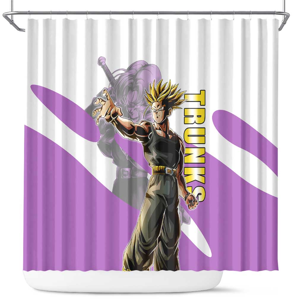 Trunks Time Warrior Shower Curtain Dynamic Anime Sword Style
