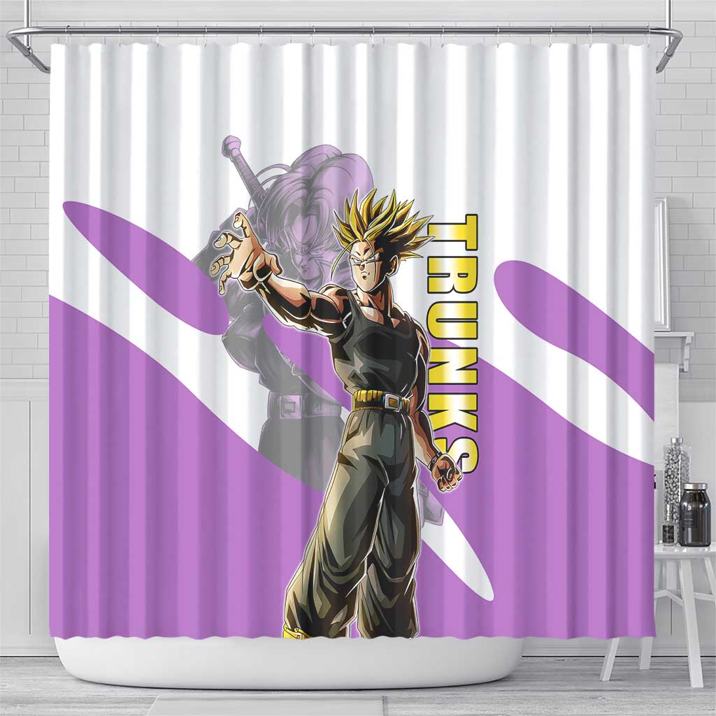 Trunks Time Warrior Shower Curtain Dynamic Anime Sword Style